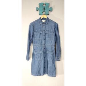 Madewell Chambray Blue Shirt Dress Size 2